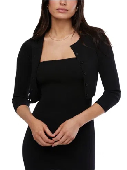 Weworewhat | Black Cropped Cardigan- M